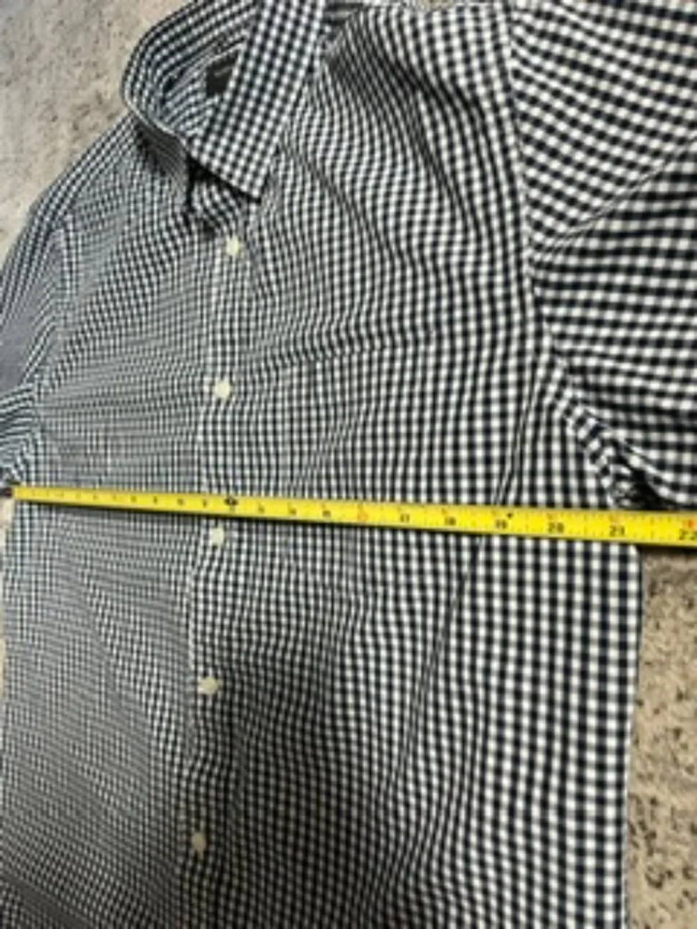 🧡3/$15 Banana Republic Soft Wash Gingham Short Sleeve Shirt Men's L